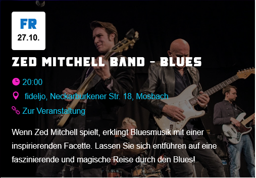 Zed Mitchell Band Mosbach